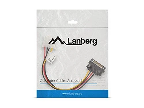 LANBERG CA-SAHD-10CU-0015 kabelis SATA galia M ->MOLEX F 15cm