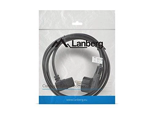 LANBERG CA-C13C-12CC-0018-BK maitinimo kompiuterio kabelis VDE 90 kampinis CEE 7/7-> C13 1,8m