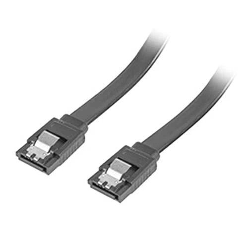 LANBERG CA-SASA-14CU-0050-BK cable SATA DATA II 6GB/S F/F 50cm METAL CLIPS Juodas