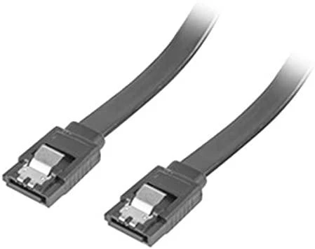 LANBERG CA-SASA-14CU-0030-BK cable SATA DATA II 6GB/S F/F 30cm METAL CLIPS Juodas