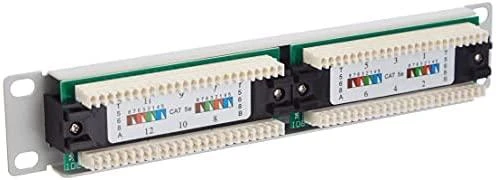 LANBERG PPU5-9012-S Lanberg Patch Panel 10, 12 port 1U, cat.5e, pilka