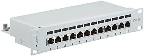 LANBERG PPF5-9012-S Lanberg Patch Panel 10, 12 port 1U, cat.5e, pilka