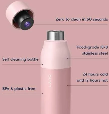 LARQ Gertuvė PureVis™, rausvos spalvos, 500ml
