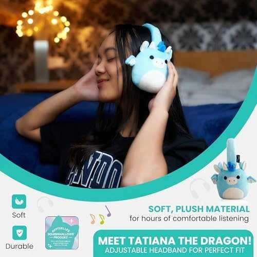 Squishmallows plush Bluetooth ausinės Tatiana
