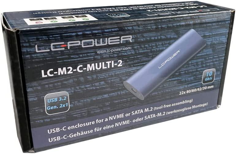 Obudowa LC-Power LC-Power SSD korpusas, skirtas M2 SSD (NVMe ir SATA)