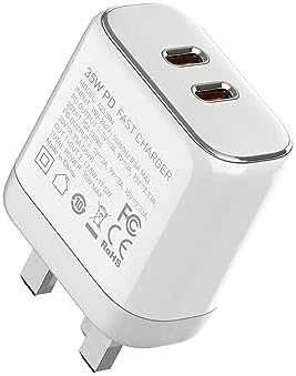 MFi sieninis įkroviklis LDNIO A2528M, 2xUSB-C, USB-C iki Lightning 35W
