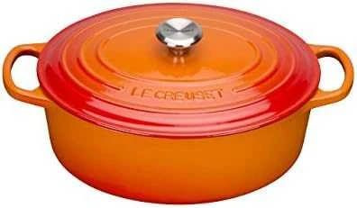 Le Creuset skrudintuvas Signature ovalus 27 cm orkaitėje raudonas