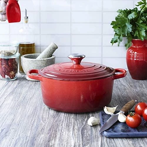Virtuvės Indai - Le Creuset Signature Keptuvė 24cm Apvalus Vyšninės Raudonos spalvos