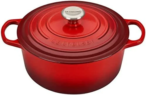 Virtuvės Indai - Le Creuset Signature Keptuvė 26cm Apvalaus Ketaus Vyšninės Raudonos Spalvos