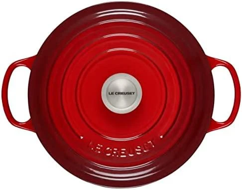 Virtuvės Indai - Le Creuset Signature Keptuvė 26cm Apvalaus Ketaus Vyšninės Raudonos Spalvos