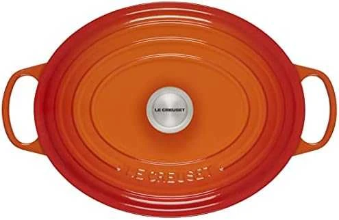 Kepimo Indas - Le Creuset Ovalus Ketaus Puodas 33 cm 7.5L Raudonas