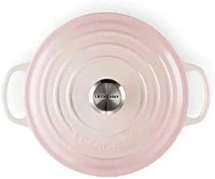 „Le Creuset Signature Puodas“ apvalus indas, 20 cm, kriauklės formos, rožinis