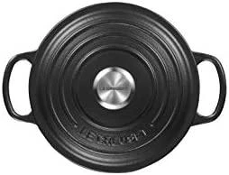 Le Creuset puodas Signature apvalus 18cm juodas