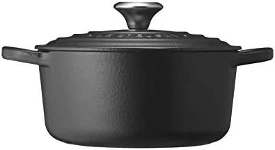 Le Creuset puodas Signature apvalus 18cm juodas