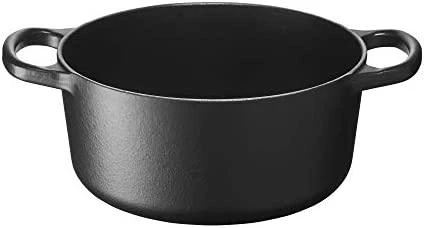 Le Creuset puodas Signature apvalus 18cm juodas