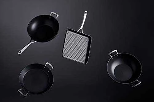 Le Creuset Toughened Non-Stick NonStick Stir-Fry StirFry Pan 30cm juodas sidabrinis (51104300010202)