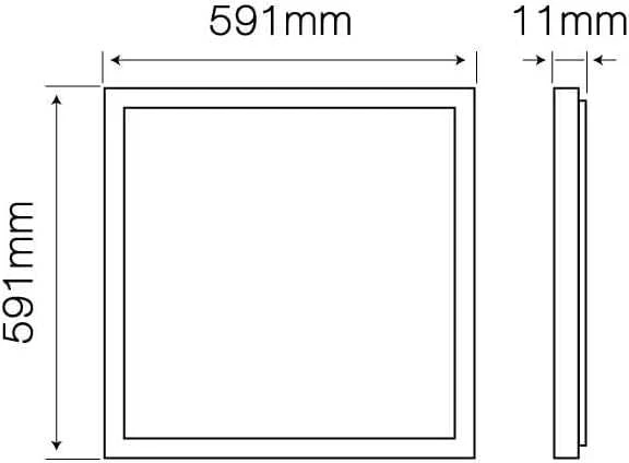 Aurora LED šviestuvas "FRAME" 60x60, kvadratinis 40W 3200lm neutraliai balta 4000K, LED line