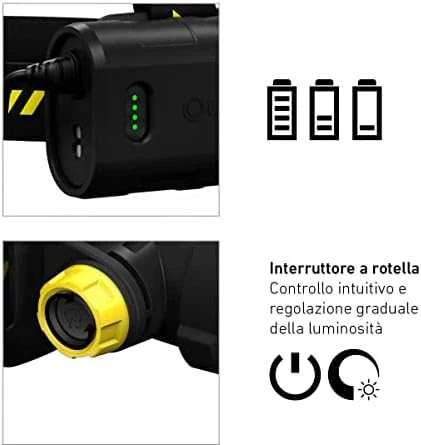 LED Lenser Darbinis Žibintuvėlis - Ledlenser H15R 2500 Liumenų 250m Spindulys Įkraunamas