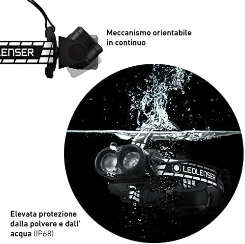 LED Lenser Galvos Žibintas - Ledlenser H19R Juodas
