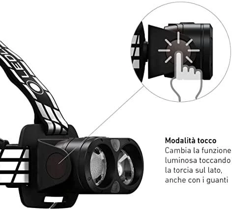 LED Lenser Galvos Žibintas - Ledlenser H19R Juodas