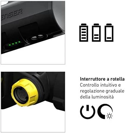 LED Lenser Galvos Žibintas - LEDLENSER H7R 1000lm Įkraunamas Juodas