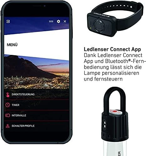 LED Lenser Stovyklavimo Lempa - Ledlenser ML6 ConnectWL Juoda/Balta Ledlenser ML6 ConnectWL Įkraunama Lempa, 750 Liumenų, Juoda