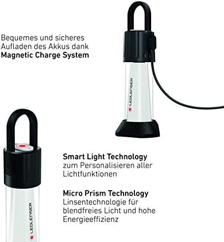 LED Lenser Stovyklavimo Lempa - Ledlenser ML6 ConnectWL Juoda/Balta Ledlenser ML6 ConnectWL Įkraunama Lempa, 750 Liumenų, Juoda