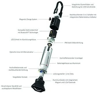 LED Lenser Stovyklavimo Lempa - Ledlenser ML6 ConnectWL Juoda/Balta Ledlenser ML6 ConnectWL Įkraunama Lempa, 750 Liumenų, Juoda