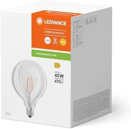 Ledvance 4W LED lemputė CLASSIC, E27, skaidri, 2700K