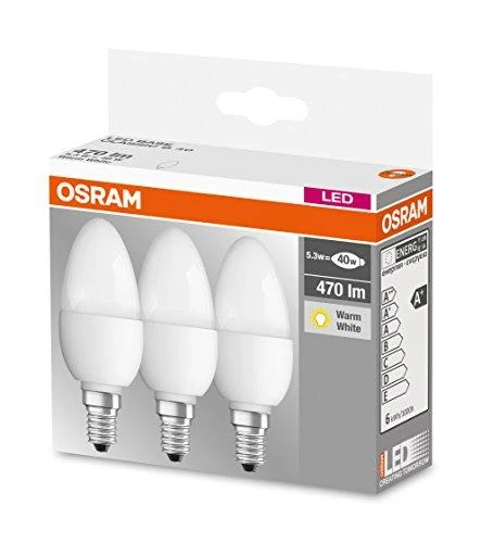 Osram Classic B, 5.7W, E14, 470lm, 3 vnt.