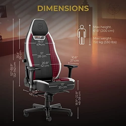 noblechairs LEGEND Gaming Chair – juodas/baltas/red