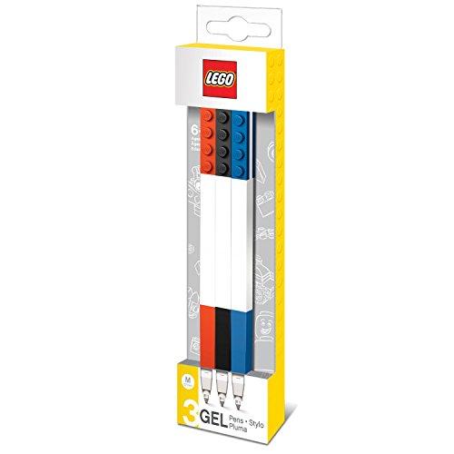 LEGO Stationary Geliniai Rašikliai (3 vnt.) - Raudonas, Mėlynas ir Juodas