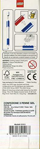 LEGO Stationary Geliniai Rašikliai (3 vnt.) - Raudonas, Mėlynas ir Juodas