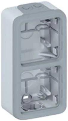Legrand PLEXO55 Paviršiuje montuojama dviguba horizontali dėžutė pilka (069672)