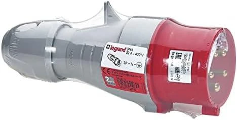 Legrand nešiojamasis kištukas 5P 32A 400V Raudon IP44 P17 TEMPRA PRO (555239)