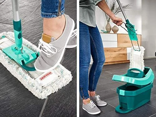 Leifheit Profi XL cotton plus mop Cotton/Fiber Pilkas, Turquoise, Baltas