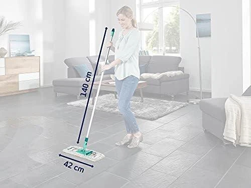 Leifheit Profi XL cotton plus mop Cotton/Fiber Pilkas, Turquoise, Baltas