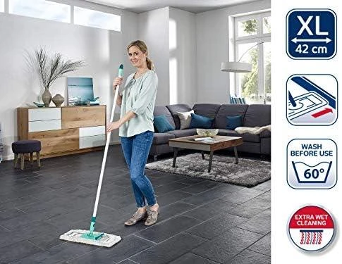 Leifheit Profi XL cotton plus mop Cotton/Fiber Pilkas, Turquoise, Baltas