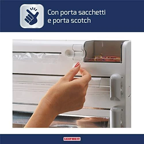 Leifheit Ritinio laikiklis Parat Plus, baltas, sieninis, 25723