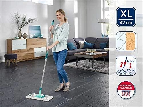 Šluostė su pagaliuku grindims LEIFHEIT Profi su su mikro duo dangteliu 55049