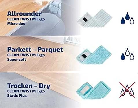 Leifheit 52127 rinkinys - šluostė ir kibiras „Clean Twist M Ergo“ + NEMOKAMAS itin stiprus grindų valiklis 1 l