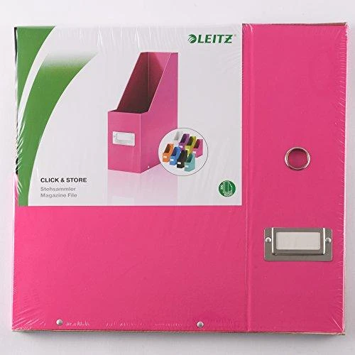 Dokumentų stovas Click&Store Leitz Wow, A4, kartoninis, rožinės spalvos