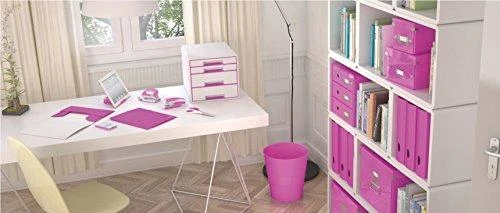 Dokumentų stovas Click&Store Leitz Wow, A4, kartoninis, rožinės spalvos