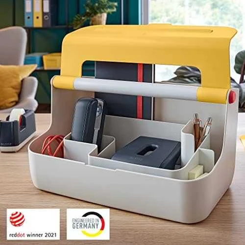 Daiktadėžė Leitz Cosy, su rankena, šiltai geltonos spalvos