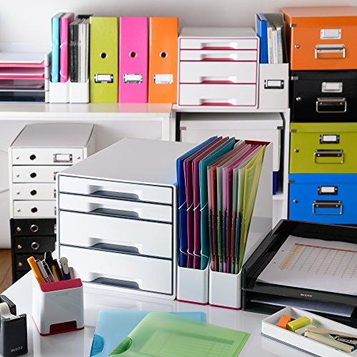 Leitz LEITZ CUBE WOW Schubl. Box perlweiss mitas 4 Schubward, tvirtas ir stabilus ansprechend 2-farbigem WOW Design in hochglanz - 52132001