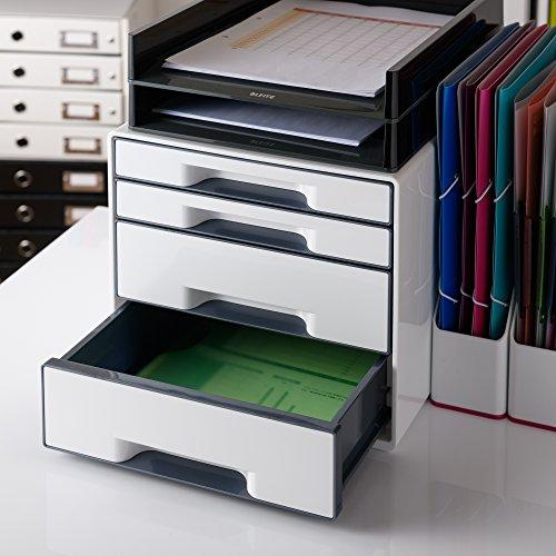 Leitz LEITZ CUBE WOW Schubl. Box perlweiss mitas 4 Schubward, tvirtas ir stabilus ansprechend 2-farbigem WOW Design in hochglanz - 52132001