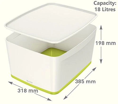 Daiktadėžė Leitz MyBox su matmenų schema