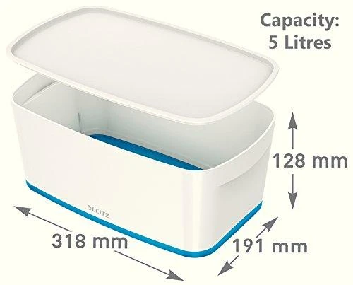 Leitz MyBox maža daiktadėžė su išmatavimais