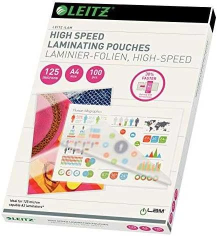 Leitz iLAM ''Speed'' laminavimo vokelis A4 125 mik.