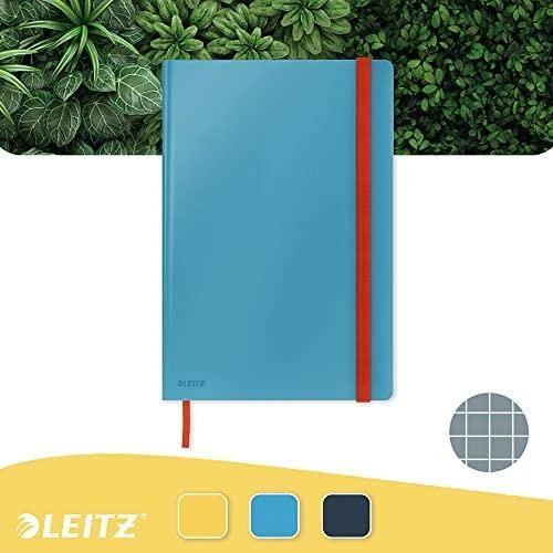 Užrašų knygelė LEITZ COZY B5, 80 lapų, langeliai, mėlyna